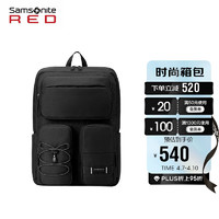 Samsonite 新秀丽 双肩包电脑包15.6英寸笔记本商务背包男书包旅行包大容量 QK6黑色