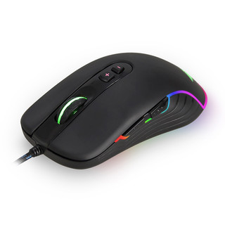 新贵GX6-PRO幻彩漆有线游戏鼠标 游戏吃鸡电竞 六档DPI可调 RGB发光 可自定义游戏鼠标 黑色