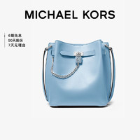 MICHAEL KORS 迈克·科尔斯 礼物送女友Hamilton Legacy 皮质水桶包中号粗布蓝