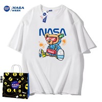 NASA GAME官网联名直播新品2024纯棉短袖t恤男女潮牌上衣情侣装饭