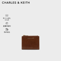 CHARLES & KEITH CHARLES&KEITH;质感纯色包女包多卡位短CK6-10680907 Chocolate XXS