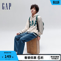 Gap 盖璞 男女装春季2024新款LOGO美式复古 奶油米色 170/92A(M)亚洲尺码