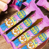 Pororo 啵乐乐pororo韩国进口宝宝零食 甜筒儿童饼干 草莓味 6支/盒