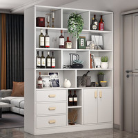 首升酒柜鞋柜门厅柜现代简约隔断柜玄关柜客厅装饰柜餐厅屏风柜置物架 三抽二门丨暖白色120*30*180