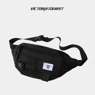 victoriatourist 维多利亚旅行者 时尚休闲胸包斜挎包男士单肩防泼水大容量单肩包多功能潮流腰包男包5088黑色