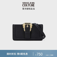 VERSACE 范思哲 Jeans Couture女士COUTURE 01搭扣单肩包 黑色