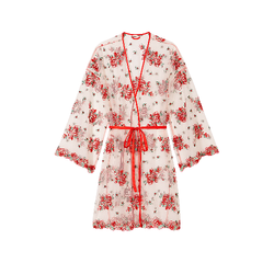 VICTORIA'S SECRET 维多利亚的秘密 花朵刺绣薄纱网布长袍