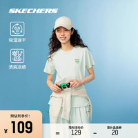 SKECHERS 斯凯奇 运动T恤2024春夏新款圆领短袖凉感薄荷曼波透气T