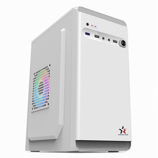 世纪之星 乐享机箱 迷你静音 m-atx 办公家用台式机机箱 商务小型电脑主机diy USB3.0 白色