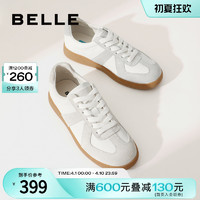 BeLLE 百丽 女鞋复古德训鞋女鞋子新款小白鞋运动鞋轻便休闲鞋B0992CM3