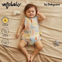 babycare woobaby婴儿衣服夏装宝宝新生儿连体衣婴幼儿哈衣爬服