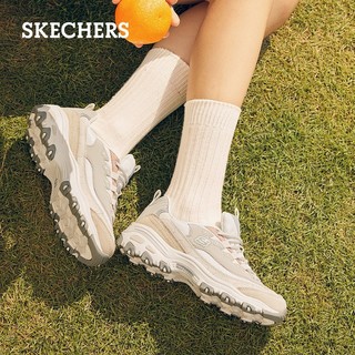 斯凯奇（Skechers）奶茶熊休闲运动鞋女子时尚厚底老爹鞋熊猫鞋增高149238 自然色/NAT 35
