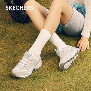 斯凯奇（Skechers）奶茶熊休闲运动鞋女子时尚厚底老爹鞋熊猫鞋增高149238 自然色/NAT 35