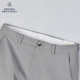 布克兄弟（BrooksBrothers）男士24春夏简约微弹logo款休闲长裤 0007-灰色 30/32