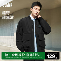 Semir 森马 棉服男新款冬季棒球服棉衣飞行员夹克运动风短款外套潮