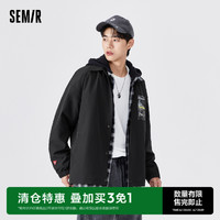 Semir 森马 外套男春季帅气街头宽松美式创意图案男士教练夹克潮新款