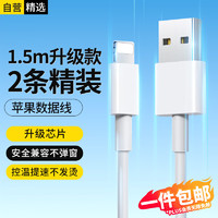 STIGER 斯泰克 苹果数据线适用iPhone14/13/12ProMax/11/Xs/XR/8手机平板iPad车载USB充电器线1.5米