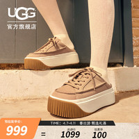 UGG 春季新款女士舒适时尚一脚蹬包头系带休闲鞋穆勒鞋 1152756 SAN | 沙色 37