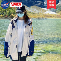 NASA PONY 冲锋衣夹克男秋冬季新款外套男户外运动登山服防水防风外套情侣装 男款单衣款 XL