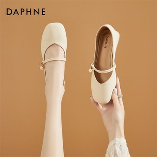 百亿补贴：DAPHNE 达芙妮 正品女鞋2024春新真皮软底玛丽珍优雅气质单鞋舒适女奶奶鞋