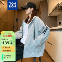 唐狮 TONLION2024春秋外套女连帽手臂织带WP 浅麻灰 L