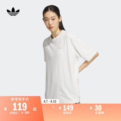 adidas 阿迪达斯 官方三叶草女装运动上衣圆领短袖T恤IK8613