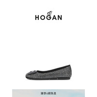 HOGAN【Atelier高定】女鞋2024春夏H661时尚复古平底芭蕾舞鞋 黑色 35.5