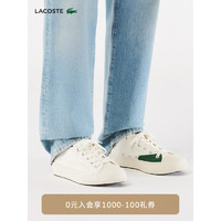 LACOSTE法国鳄鱼男鞋24年时尚纯色帆布鞋休闲鞋47CMA0006 18C/米白色 9.5 44