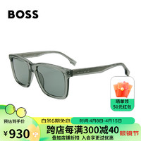 HUGO BOSS 男女款墨镜灰色镜框透明绿色镜片眼镜太阳镜1317S 1EDQT 55mm