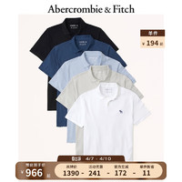 Abercrombie & Fitch 5件裝小麋鹿通勤純色短袖Polo衫 329578-1