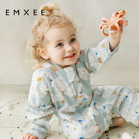 EMXEE 嫚熙 婴儿分腿睡袋儿童宝宝春夏四季纱布长袖睡袋 嫚熙大鹅 80cm