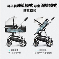 纽贝耳 newber婴儿车0-3岁用婴儿推车可坐可躺双向 黑白