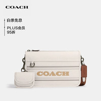 COACH 蔻驰 Holden系列男女同款宽肩带单肩斜挎包子母包白色皮革CG998QBCAH