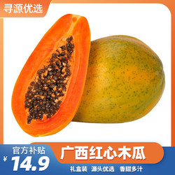 春风农场 广西牛奶红心木瓜5斤装单果500g以上大果新鲜产地直发当季水果