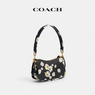 COACH 蔻驰 女士花卉印花SWINGER 20号手袋单肩包女包  CR509_B4/M2  B4/混合黑色 迷你