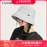 CACUSS 帽子女春夏季纯棉渔夫帽大头围遮阳帽显脸小防紫外线防晒帽