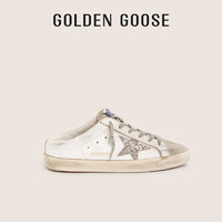 GOLDEN GOOSE 女鞋 Super-Star Sabot 亮片星星半拖鞋 白色 37码235mm