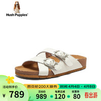 暇步士（Hush Puppies）凉拖鞋女士沙滩外穿厚底旅行勃肯鞋N3Z06BT4 白色 39