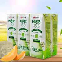 Binggrae 宾格瑞 韩国进口宾格瑞哈密瓜味牛奶香蕉味牛奶190ml*6支韩剧同款饮料