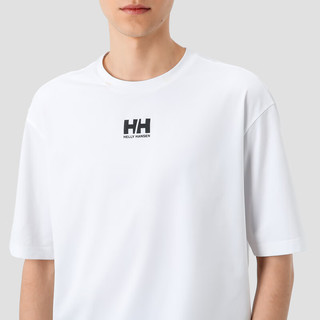 HELLY HANSEN, HH海丽汉森24夏男女款防晒UPF50+凉感吸湿速干休闲宽松版型短袖T恤 白色 XL