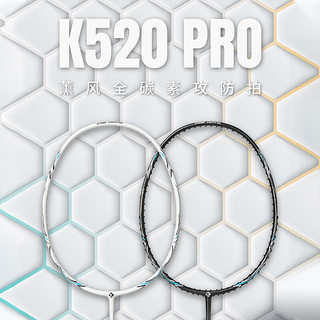 薰风全碳素超轻初学者K520升级款熏风球拍K520 PRO 月白礼盒装 K520 PRO 月白-礼盒装