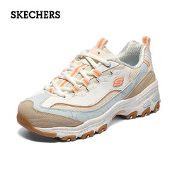 SKECHERS 斯凯奇 女鞋春上新款熊猫鞋复古厚底缓震老爹鞋撞色时尚休闲运动鞋子百搭