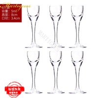 MARTIGUES烈酒杯水晶玻璃家用小号5ml小酒杯一口杯酒店用小酒盅 5ml (1钱)白酒杯/6只装