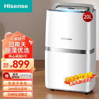 Hisense 海信 除湿机 家用抽湿机 负离子除湿器轻音抽湿器干衣净化卧室地下室吸湿器 20L/天