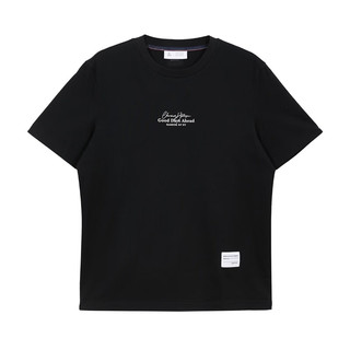 棉圆领直筒短袖T恤男夏季衣服 常规 E40