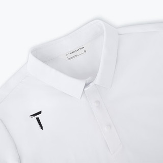 EUROPEAN TOUR欧巡赛高尔夫服装男装短袖T恤夏季舒适弹力快干运动Polo衫 白色 XL