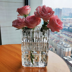 花少保 轻奢简约玻璃花瓶摆件几何网红创意水养鲜花客厅北欧插花瓶装饰品