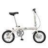 GOGOBIKE 14寸铝合金超轻男女式成人单速碟刹小轮单车便携折叠自行车 14寸铝路宝/碟刹/天使白