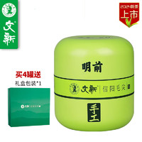 WenXin Tea 文新 绿茶手工信阳毛尖特级50g2024年明前罐装新茶上市