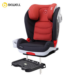 Bewell 儿童安全座椅汽车用婴儿宝宝车载0–12岁简易坐椅可躺睡  宝利灰